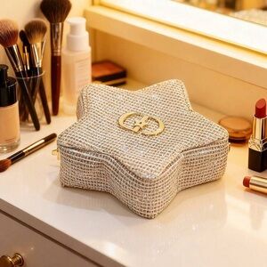 Star-Shaped Silver Clutch